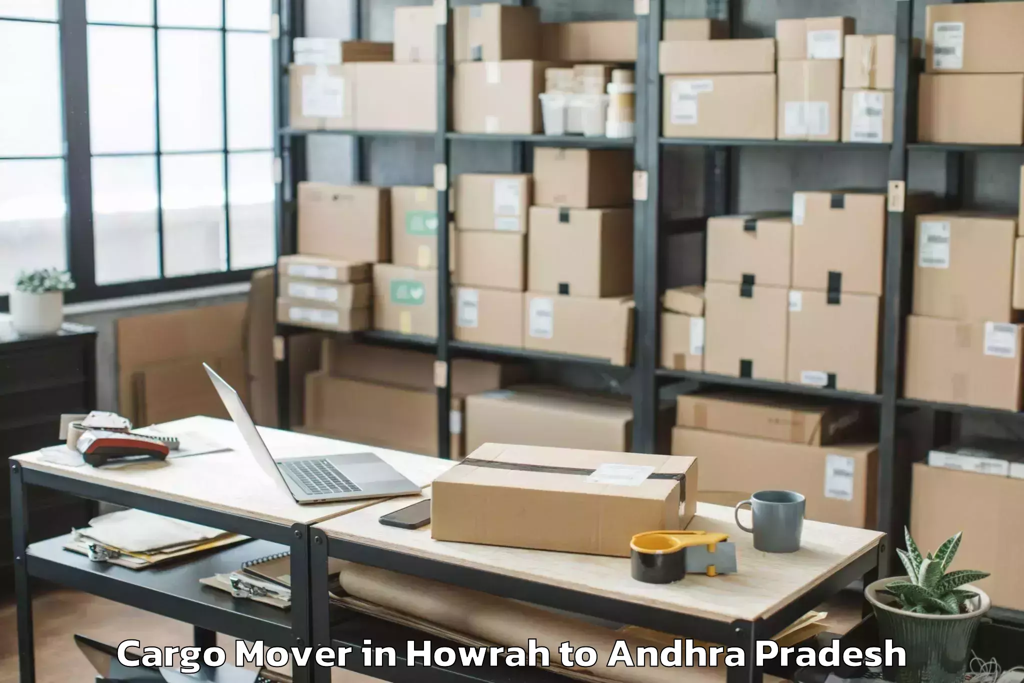 Affordable Howrah to Penamaluru Cargo Mover